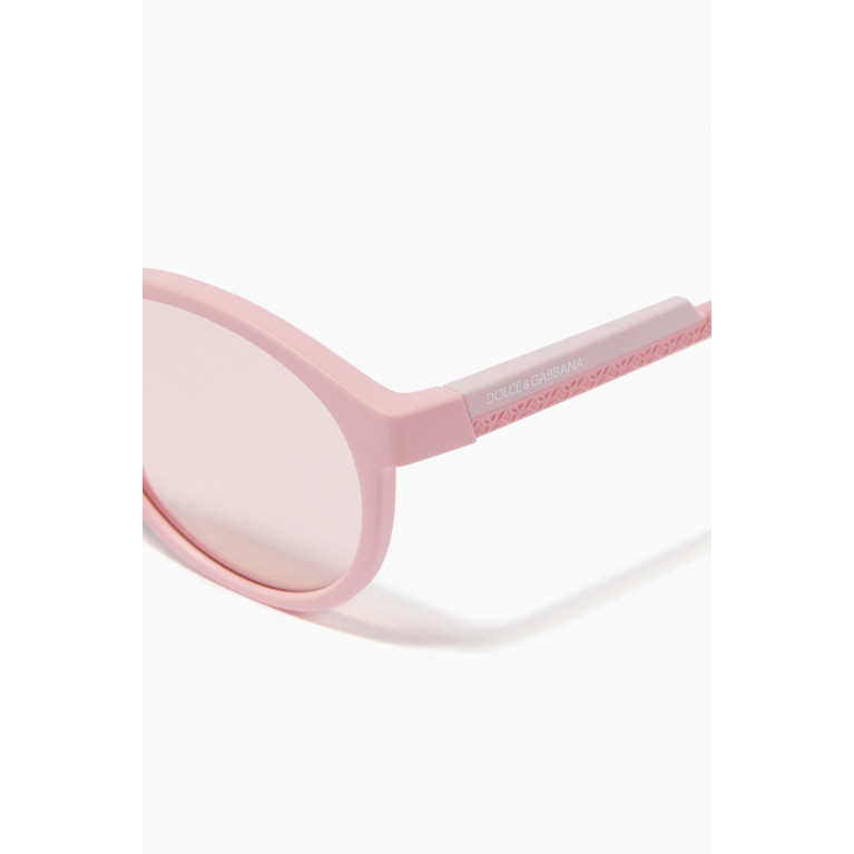 Dolce & Gabbana - Matte Round Frame Sunglasses in Acetate