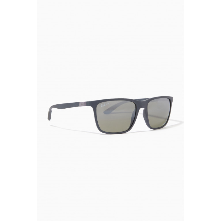 Ray-Ban - Matte Rectangle Sunglasses in Acetate