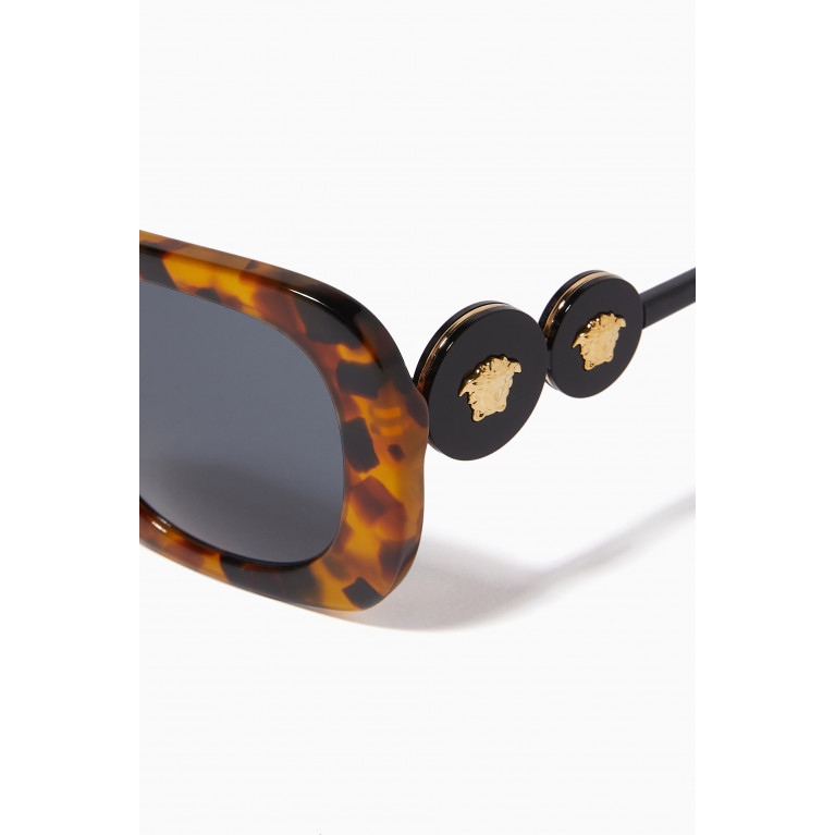 Versace - Double Medusa Squared Sunglasses in Acetate