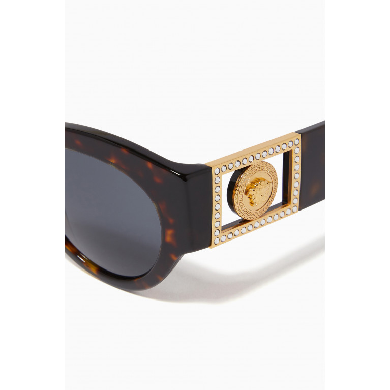Versace - Bright Medusa Crystal Sunglasses in Acetate