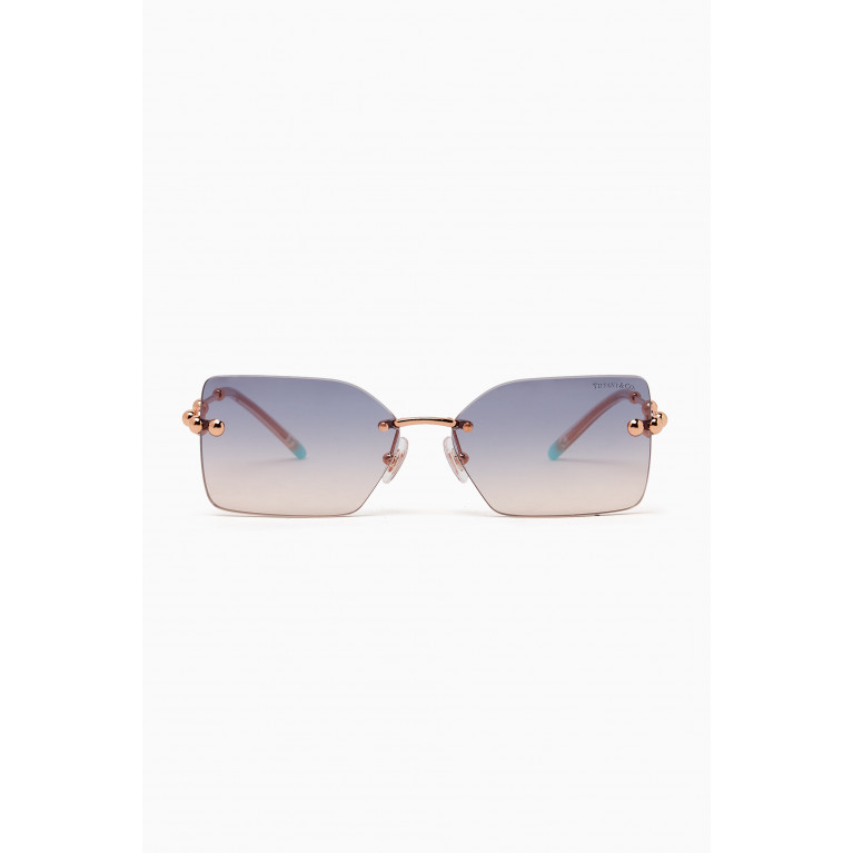 Tiffany & Co. - Gradient Rectangle Sunglasses in Metal
