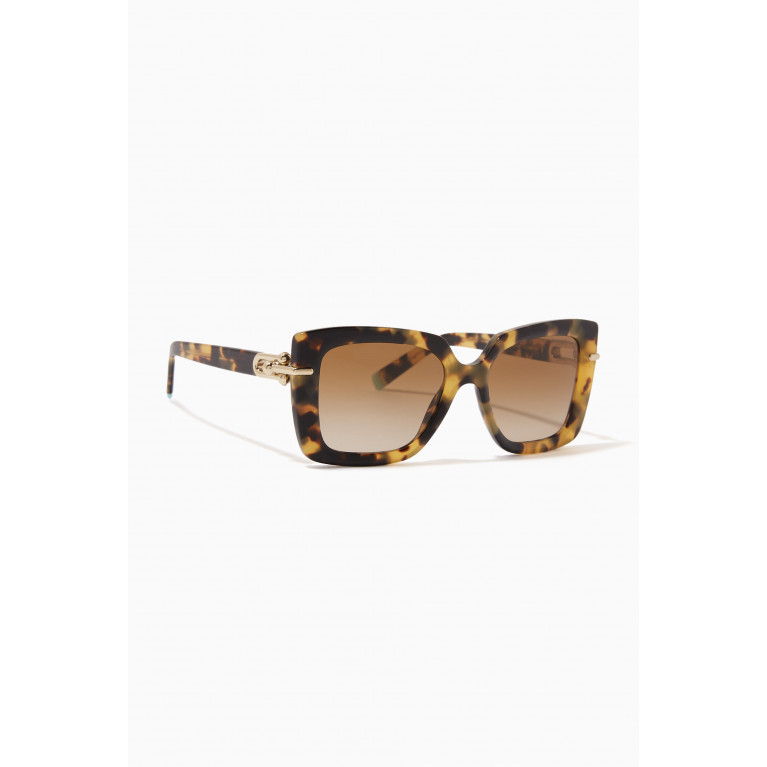 Tiffany & Co. - Havana Square Sunglasses in Acetate