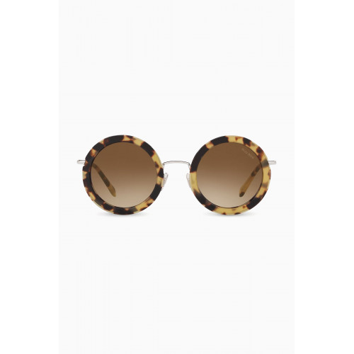 Miu Miu - Round Sunglasses in Acetate & Metal