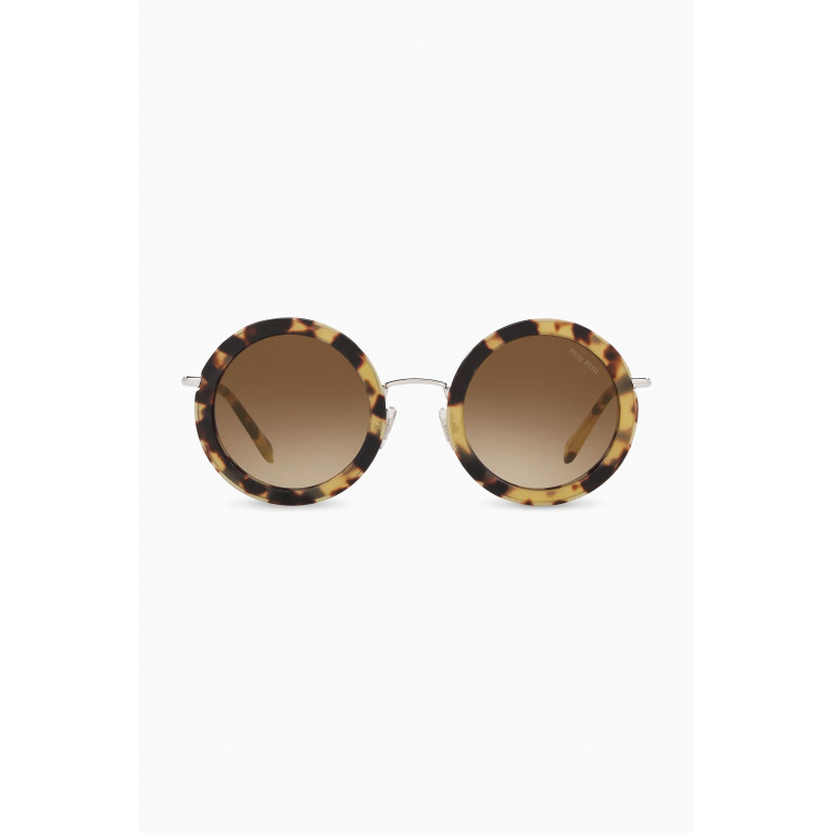 Miu Miu - Round Sunglasses in Acetate & Metal