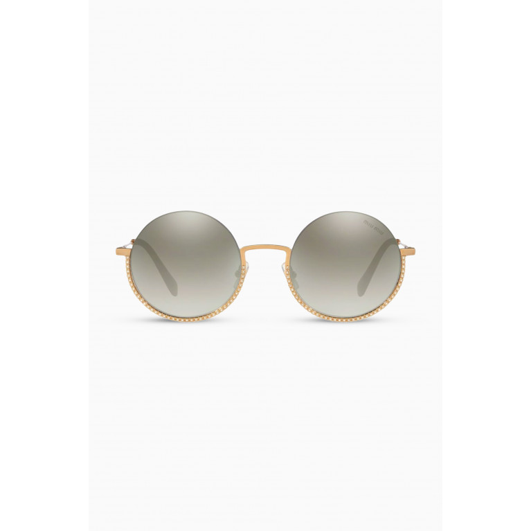 Miu Miu - Round Sunglasses in Metal