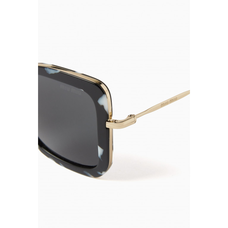 Miu Miu - Square Sunglasses in Acetate & Metal