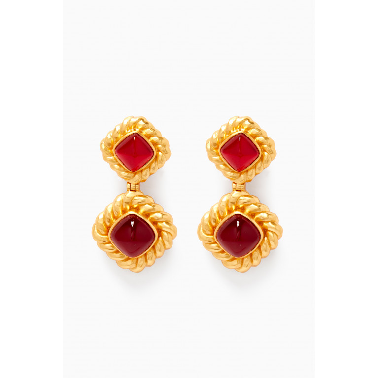 VALÉRE - Carlotta Clip Earrings in 24kt Gold-plated Brass