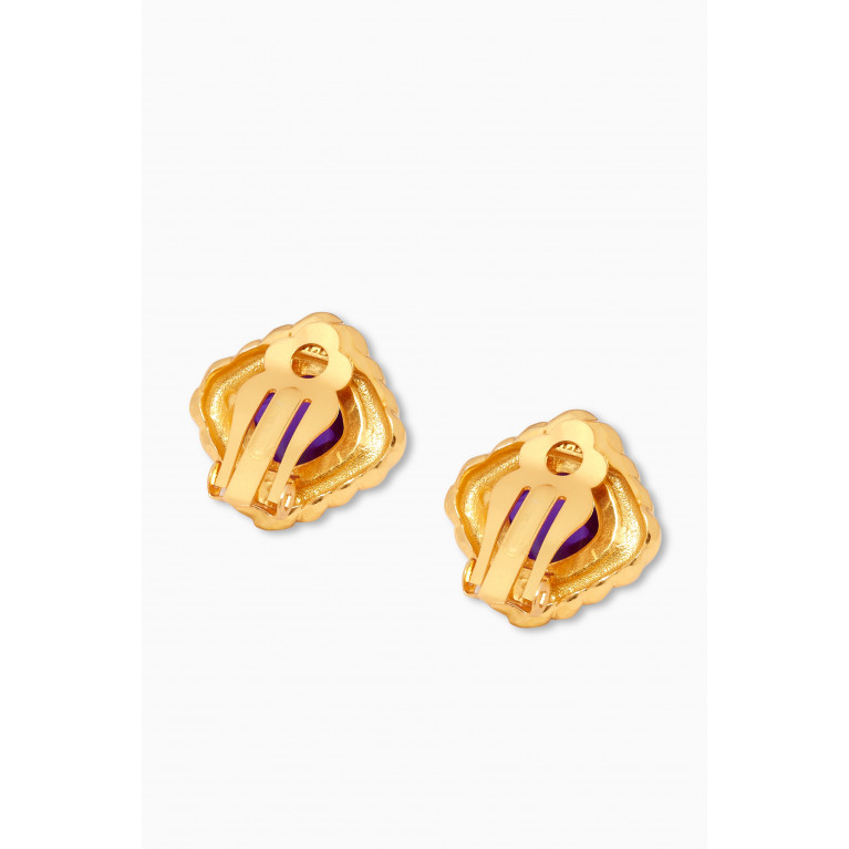 VALÉRE - Antonia Clip Earrings in 24kt Gold-plated Brass