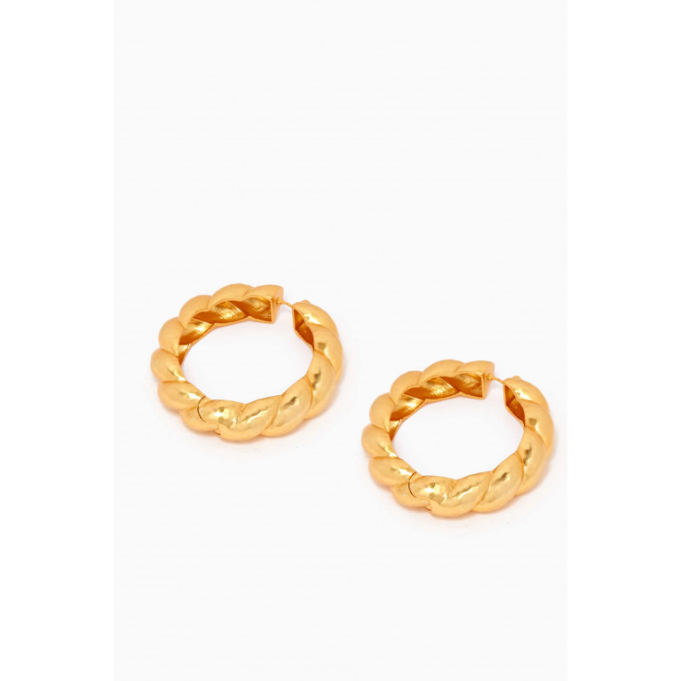VALÉRE - Viviana Twist Earrings in 24kt Gold-plated Brass