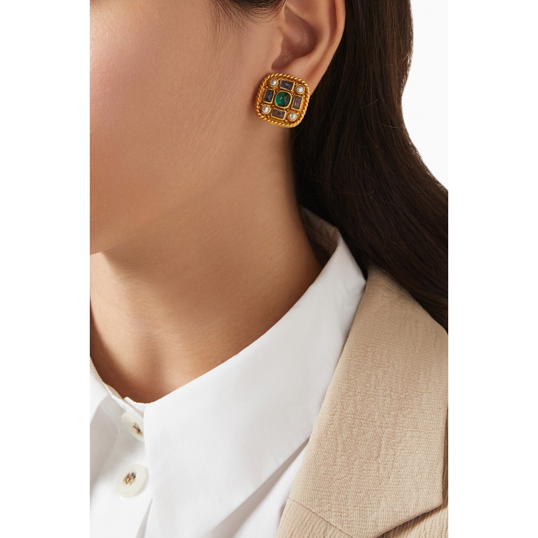 VALÉRE - Francesca Clip Earrings in 24kt Gold-plated Brass