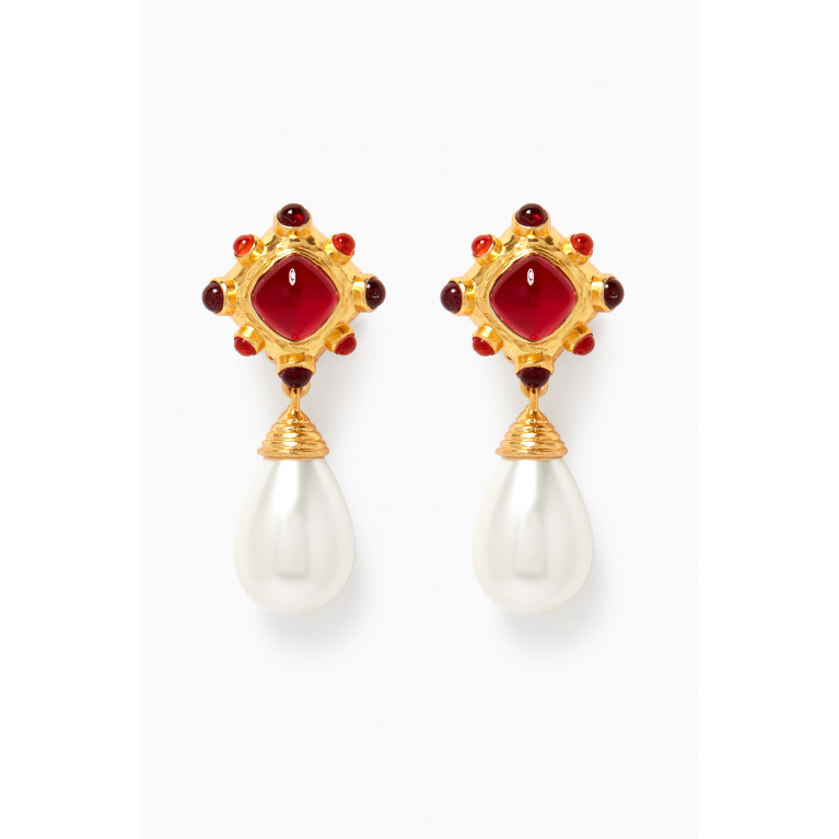 VALÉRE - Julia Clip Earrings in 24kt Gold-plated Brass