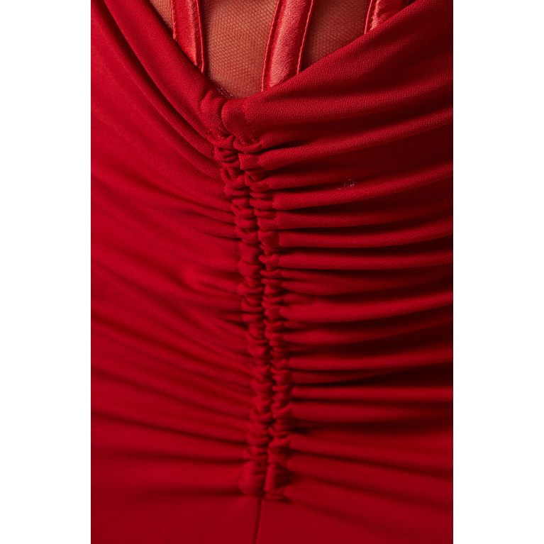 Versace - Corset Midi Dress in Stretch Jersey
