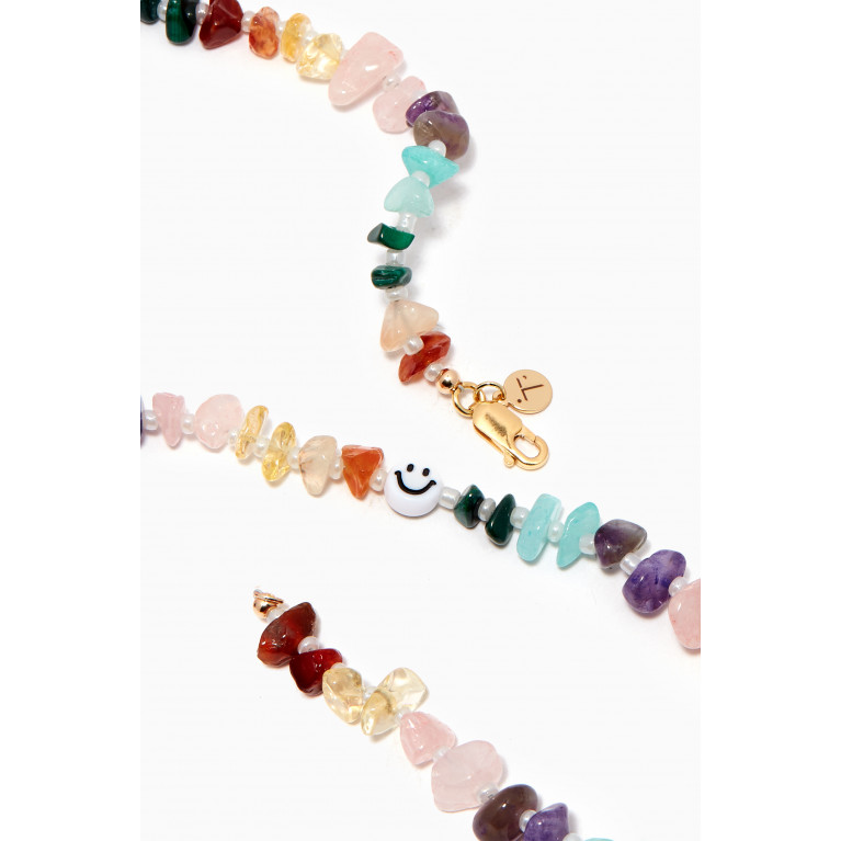 T Balance - Smiley Guy Multi-crystal Healing Necklace