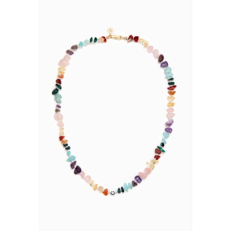 T Balance - Smiley Guy Multi-crystal Healing Necklace