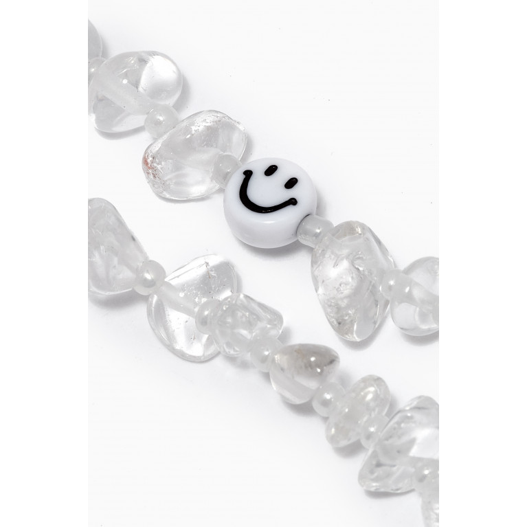T Balance - Smiley Guy Clear Quartz Crystal Bracelet