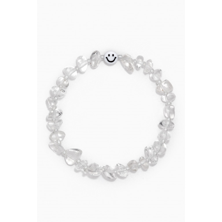 T Balance - Smiley Guy Clear Quartz Crystal Bracelet
