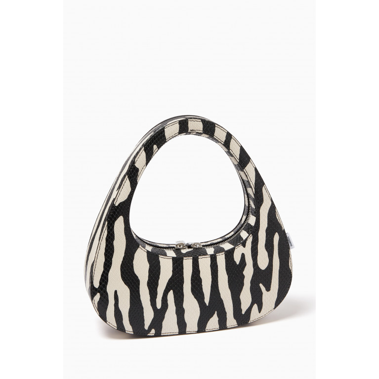Coperni - Baguette Zebra Swipe Bag in Lizard-embossed Leather