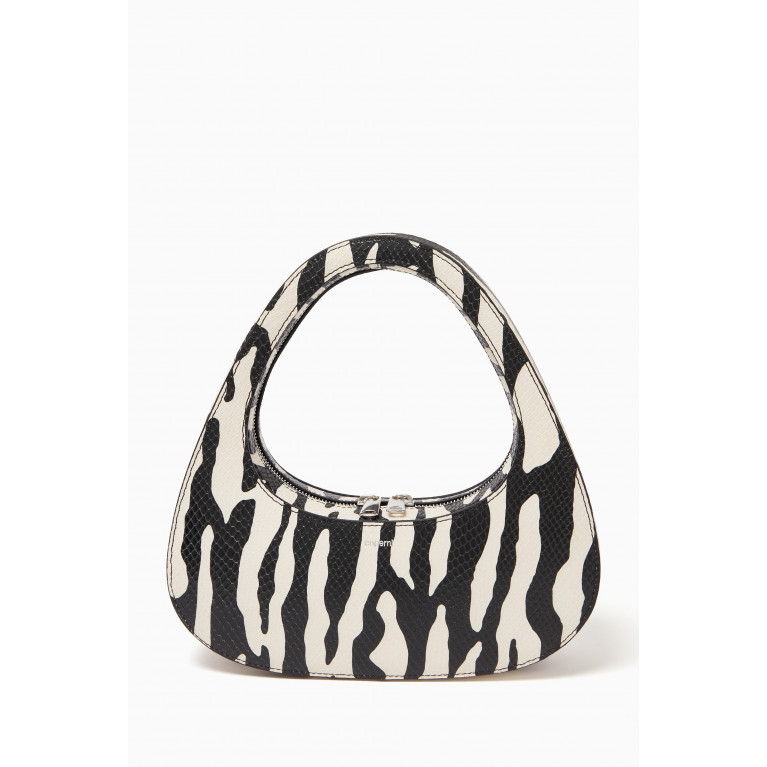 Coperni - Baguette Zebra Swipe Bag in Lizard-embossed Leather