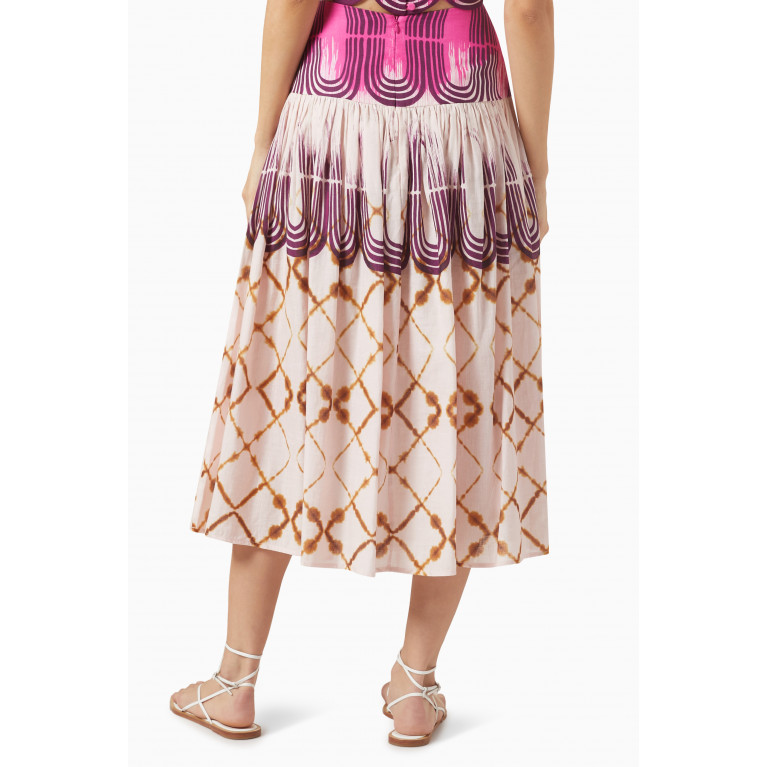 Alexis - Serrano Skirt in Cotton Linen Pink