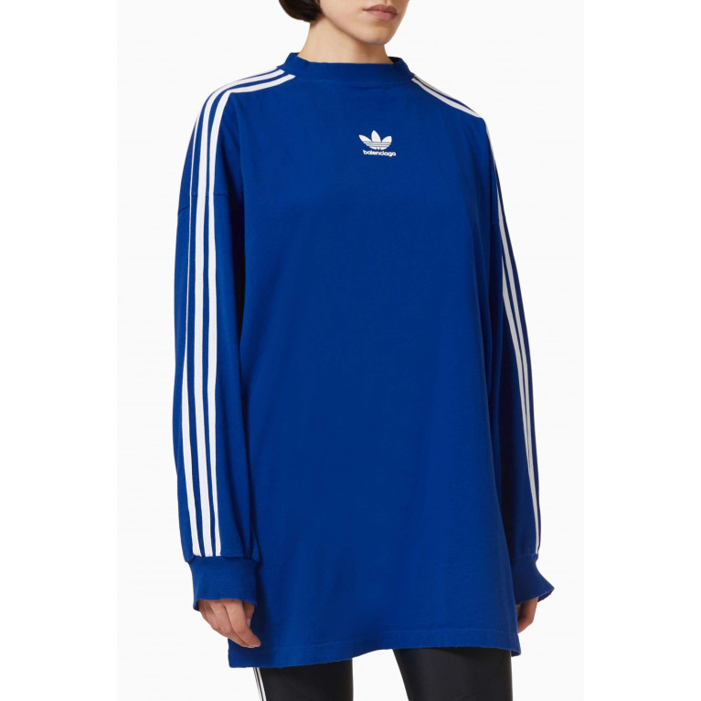 Balenciaga - x Adidas Oversized Long-sleeve T-shirt in Cotton Jersey