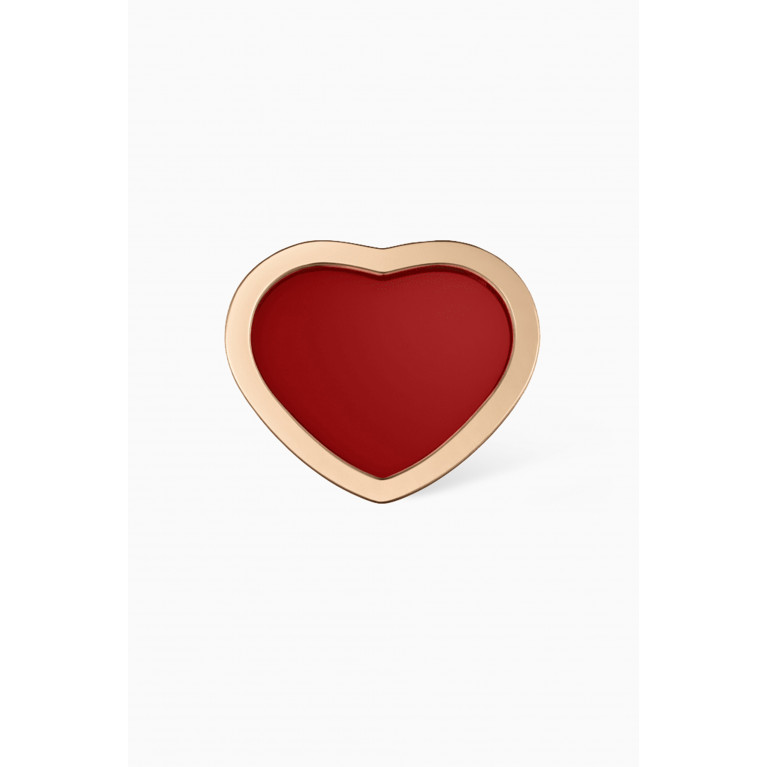Chopard - My Happy Hearts Carnelian Earring in 18kt Rose Gold