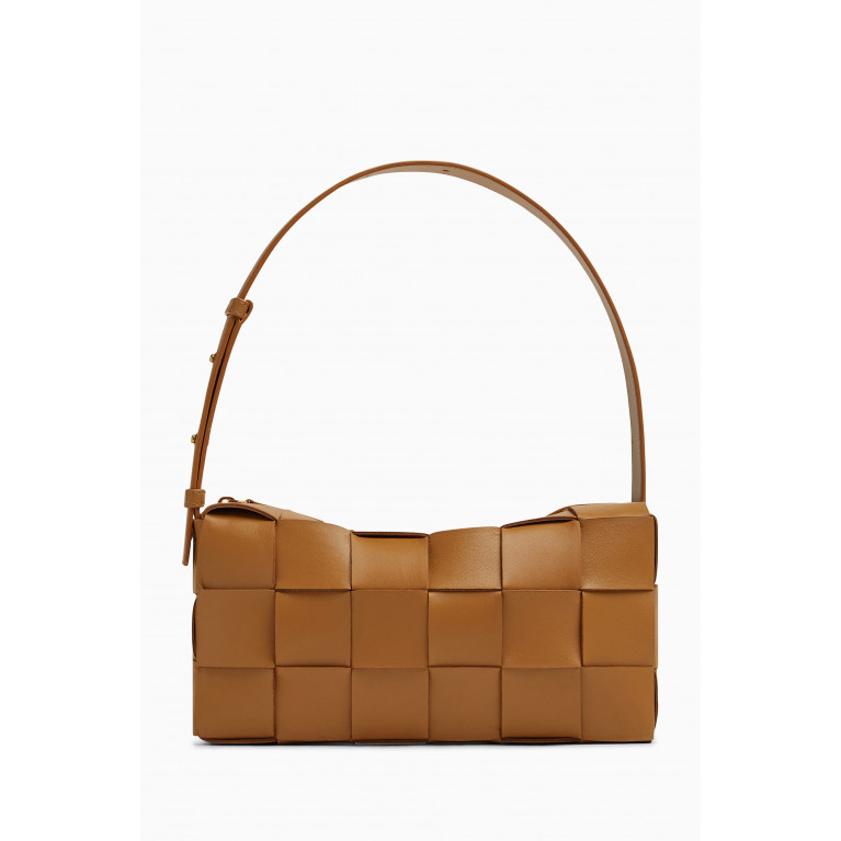 Bottega Veneta - Brick Cassette Shoulder Bag in Intrecciato Leather
