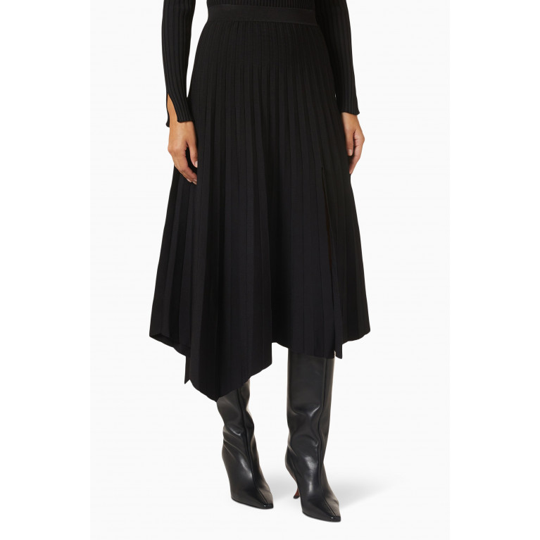 Simkhai - Arianna Pleated Midi Skirt in Compact-rib