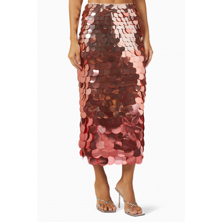 Simkhai - Elvira Midi Skirt in Sequinned Fabric