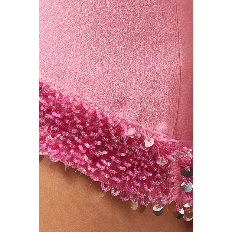 Simkhai - Dua Embellished Mini Skirt in Crepe Pink