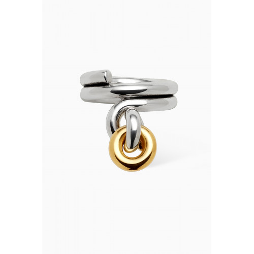 Bottega Veneta - Loop Ring in Silver & 18kt Gold-plated Silver