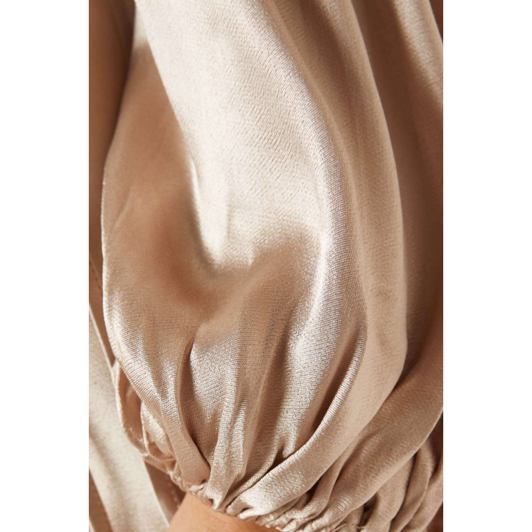 Shona Joy - La Lune Wrap Midi Dress in Satin Gold