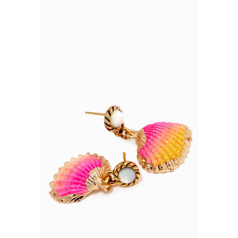 Mon Reve - Sunset Lover Drop Earrings in Gold-plated Brass