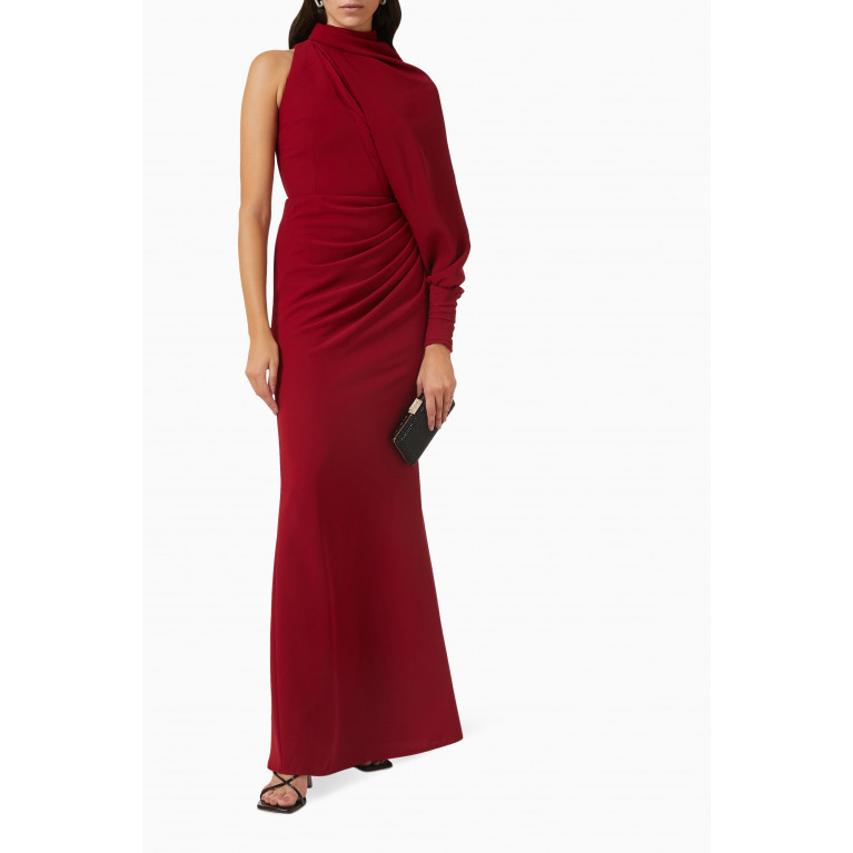 NASS - One-shoulder Draped Gown in Crêpe