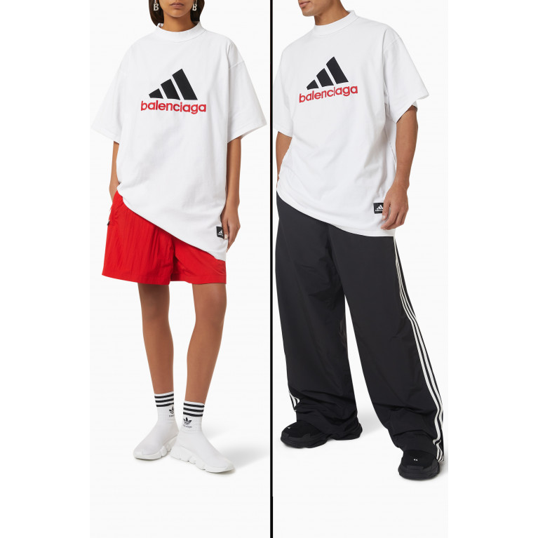 Balenciaga - x Adidas Logo T-shirt in Cotton Jersey