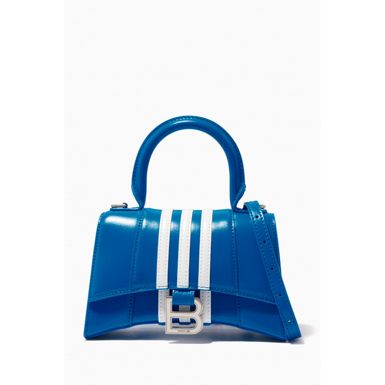 Balenciaga - x adidas Hourglass XS Top Handle Bag in Shiny Box Calfskin