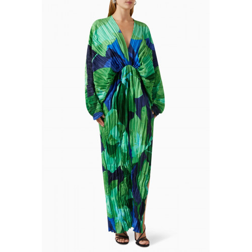 L'idee - De Luxe Crinkled Pleated Maxi Dress Multicolour