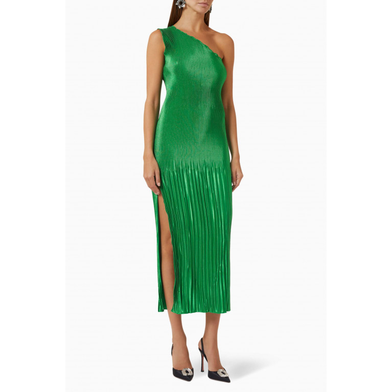 L'idee - Soiree Gigi One-shoulder Midi Dress Green