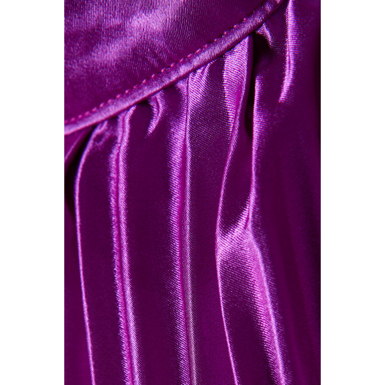 L'idee - Renaissance Pleated Midi Dress Purple