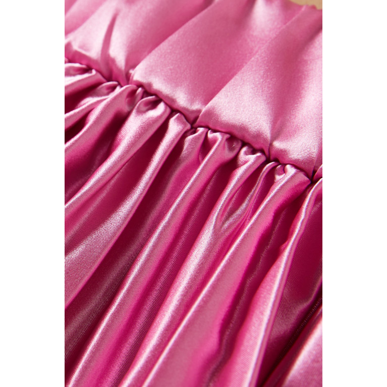 L'idee - Reveries Strapless Pleated Mini Dress Pink