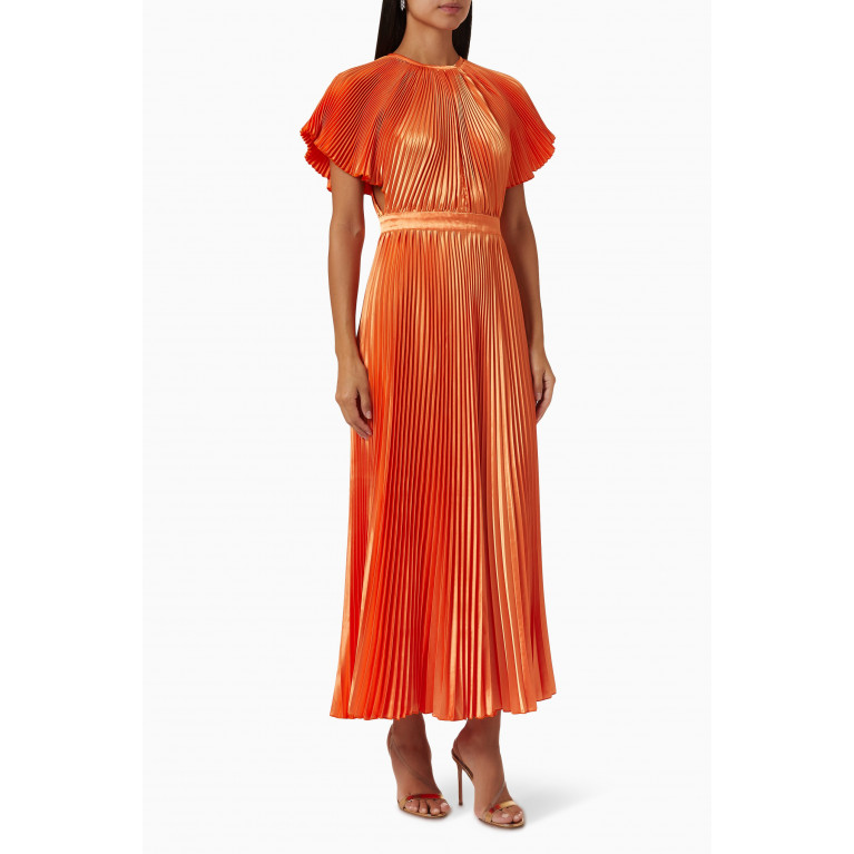 L'idee - Orchestra Midi Dress Orange