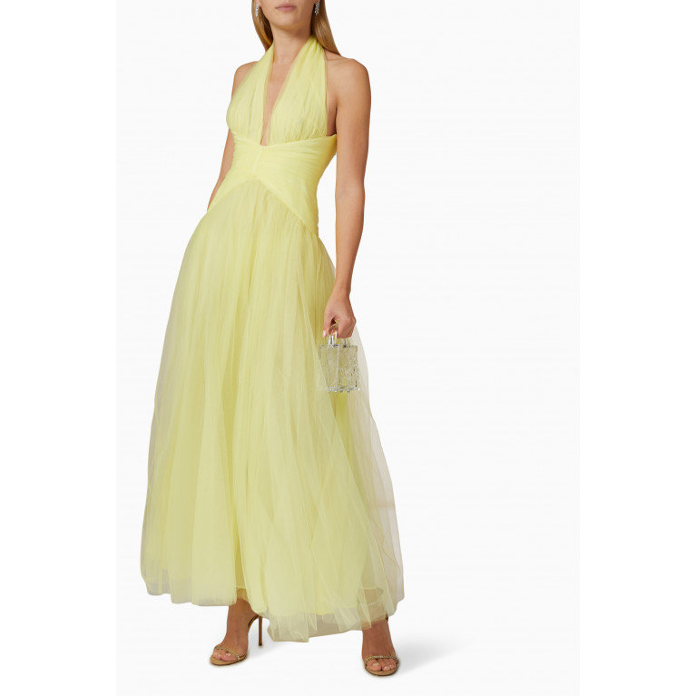 Museum of Fine Clothing - Halterneck Maxi Dress in Tulle