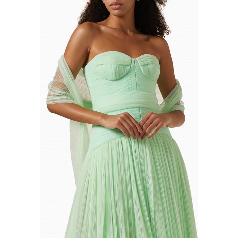 Museum of Fine Clothing - Siena Strapless Midi Dress in Tulle