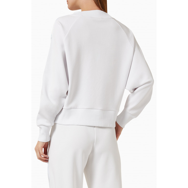 Armani Exchange - Hologram Logo Tape Sweatshirt in Cotton White