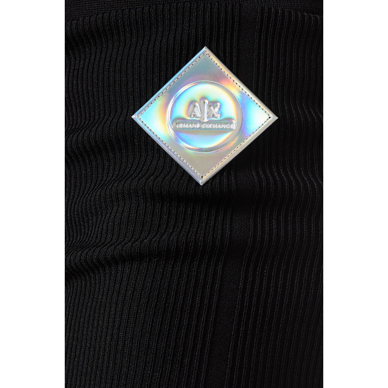 Armani Exchange - Holographic Prism Patch Skirt in Knit