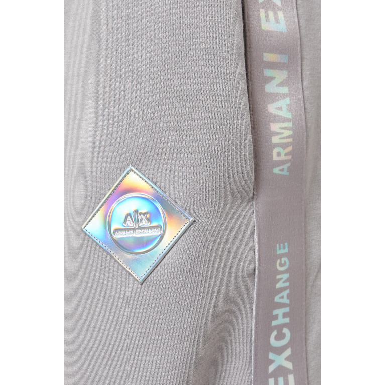 Armani Exchange - AX Password Logo Tape Sweatpants in Cotton Grey