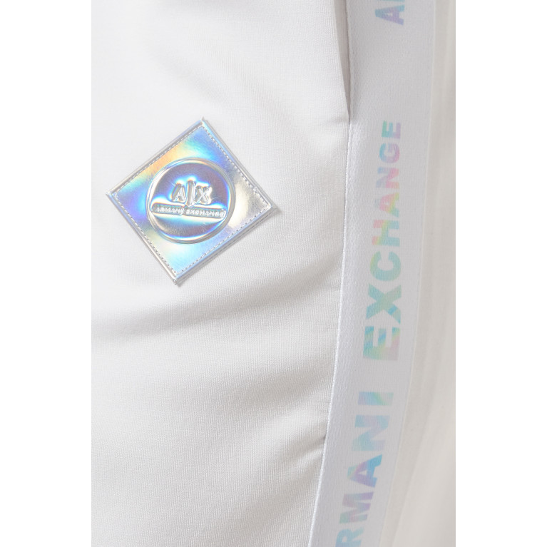 Armani Exchange - AX Password Logo Tape Sweatpants in Cotton White