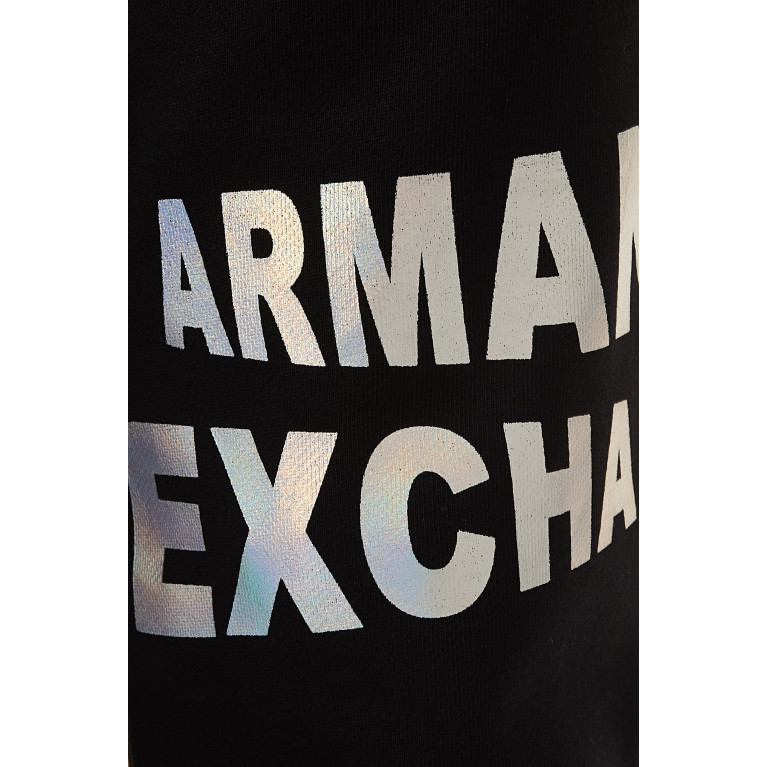 Armani Exchange - AE Password Logo Sweatpants in Cotton Black