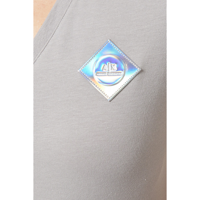 Armani Exchange - AE Prism Logo T-shirt in Cotton Grey