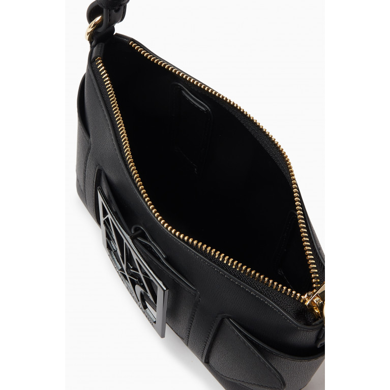 Armani - AX Shoulder Bag in Faux Leather Black