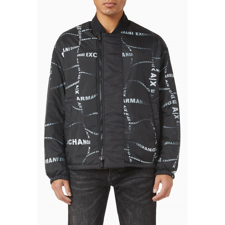 Armani Exchange - Bomber Jacket in Nylon Black